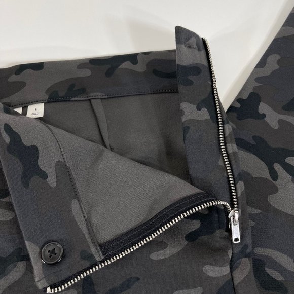 GAP Black/Gray Camo Side Zip Stretch Ankle Ponte Pants Size Small - Picture 5 of 8